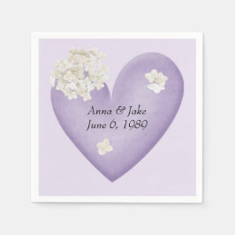 Guardanapo De Papel Hydrangea branca no Aniversário do Coração