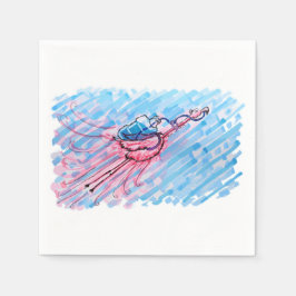 Guardanapo De Papel Hydrated Flamingo