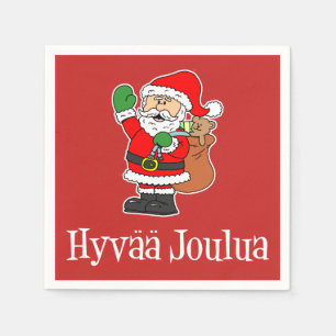 Guardanapo De Papel Hyvaa Joulua Papais noeis de Natal Finlandeses (RE