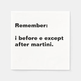 Guardanapo De Papel i Before e Spelling Rule Cocktail