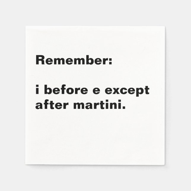 Guardanapo De Papel i Before e Spelling Rule Cocktail (Frente)