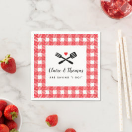 Guardanapo De Papel I Do CHURRASCO Red Picnic Casais Name