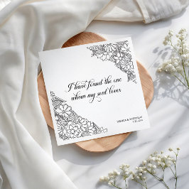 Guardanapo De Papel I Have Found theBlack and White Floral