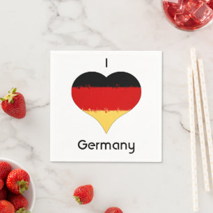Guardanapo De Papel I Heart Germany Flag
