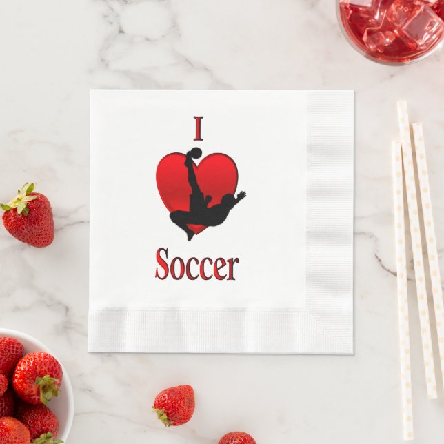 Guardanapo De Papel I Heart Soccer (Insitu)