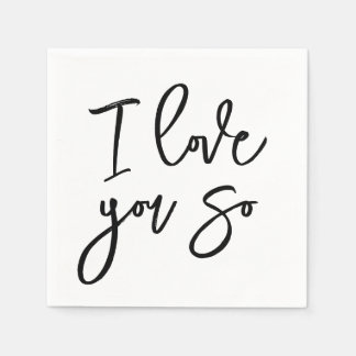 Guardanapo De Papel I love you so napkins