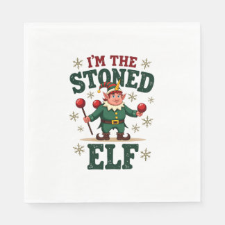 Guardanapo De Papel I�m The Stoned Elf Vintage Christmas Dabbing Unico
