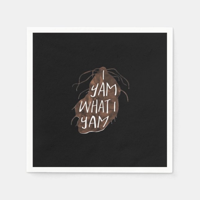 Guardanapo De Papel I Yam What I Yam - Pun Design (Frente)