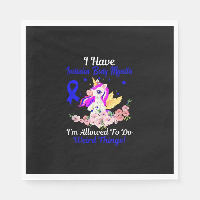 Guardanapo De Papel IBM Awareness Funny Unicorn Friend Family Support  (Frente)