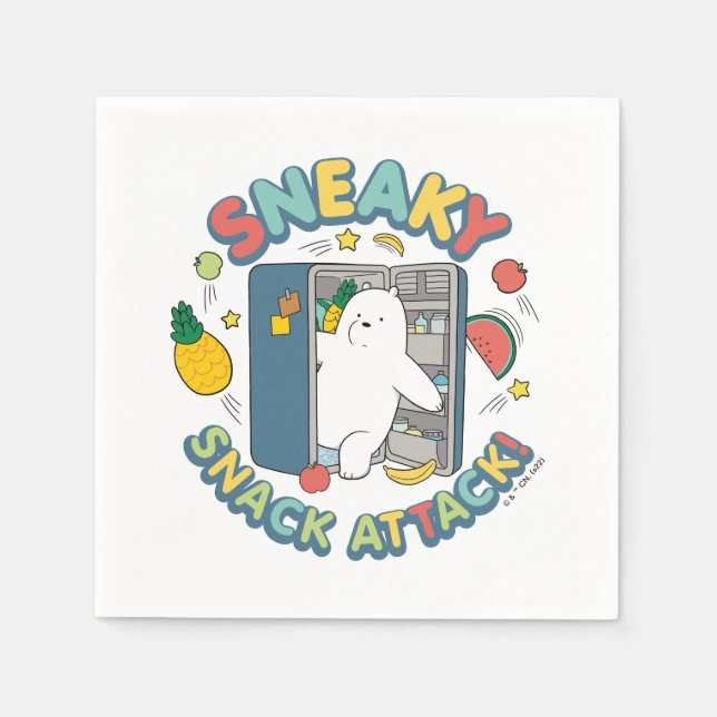 Guardanapo De Papel Ice Bear - Sneaky Snack Attack! (Frente)