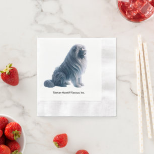 Guardanapo De Papel Ice Sentando Tibetano Mastiff Napkins