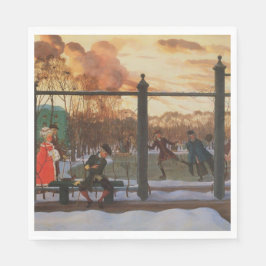 Guardanapo De Papel Ice Skating Rink em inverno (por Konstantin Somov)
