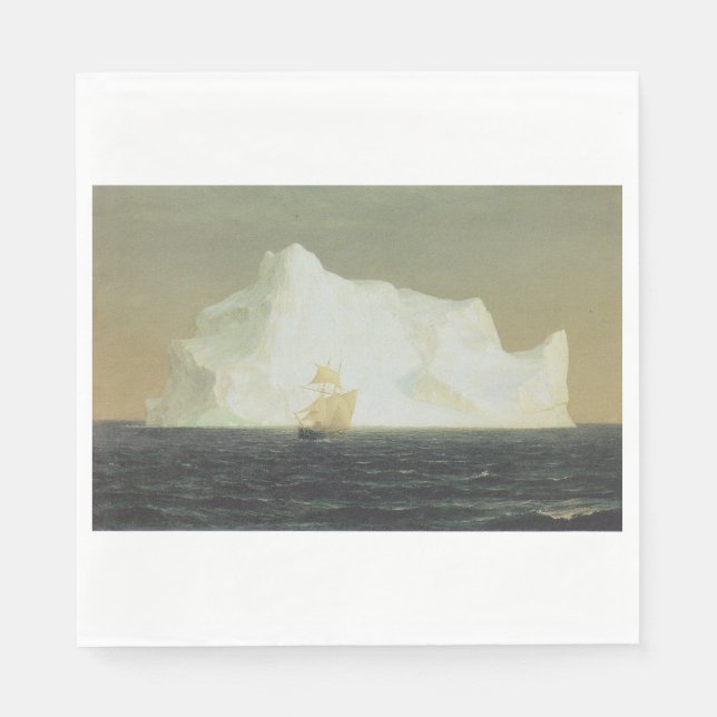 Guardanapo De Papel Iceberg (por Frederic Edwin Church) (Frente)