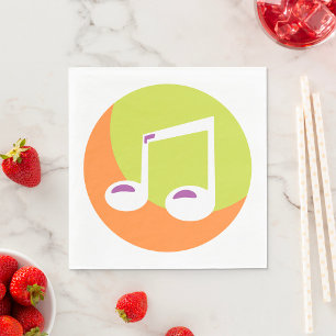 Guardanapo De Papel Ícone de Nota Musical