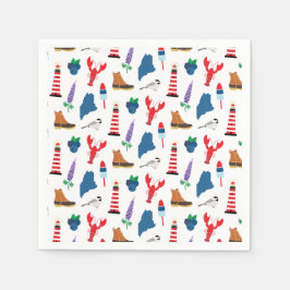 Guardanapo De Papel Ícones Maine