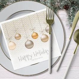 Guardanapo De Papel ID Dourada dos enfeites de natal251