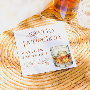 Guardanapo De Papel Idade para Perfeição Whiskey Aniversário
