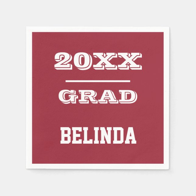 Guardanapo De Papel Ideias Personalizadas de Graduação (Frente)