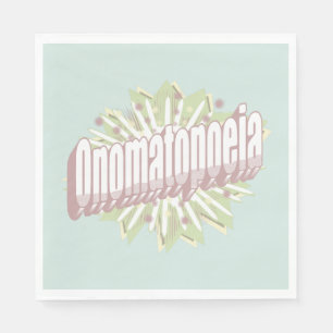 Guardanapo De Papel Idioma Inglês da Explosão de Onomatopoeia