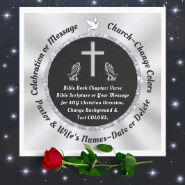 Guardanapo De Papel Igreja Negra e Prata ou Napkins Cristão