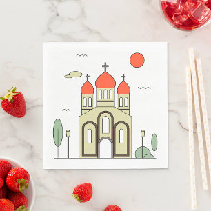 Guardanapo De Papel Igreja Ortodoxa Russa Minimalista