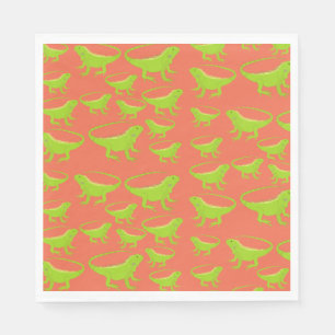 Guardanapo De Papel Iguana Lizard Pattern