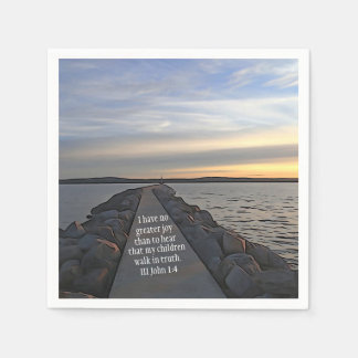 Guardanapo De Papel III John 1:4 Escritura De Bíblia Caminha Na Verdad