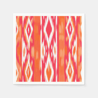 Guardanapo De Papel Ikat Design Paper Napkins Laranja e Rosa