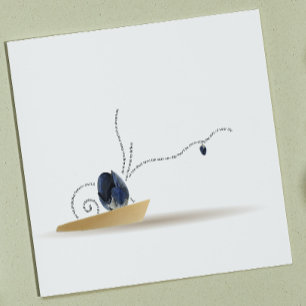 Guardanapo De Papel Ikebana espiral azul íris bud mussel poema costeir