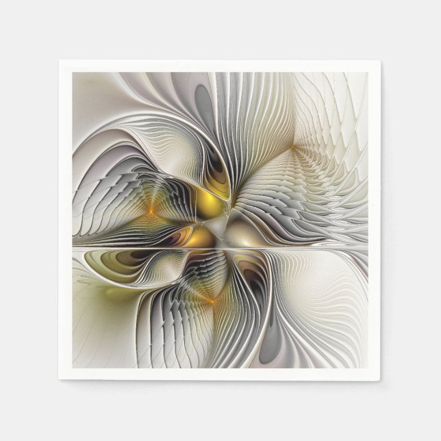 Guardanapo De Papel Ilusão Óptica Abstrata Fractal 3D Com Profundidade (Frente)
