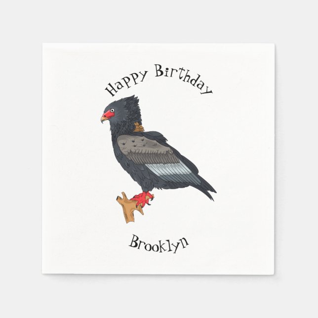 Guardanapo De Papel Ilustração Bateleur Eagle (Frente)