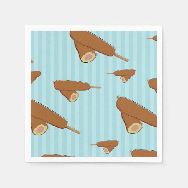 Guardanapo De Papel Ilustração de Cachorro de Milho (Frente)