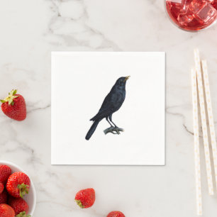 Guardanapo De Papel Ilustração de Crow Vintage Blackbird