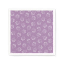 Ilustração de cupcake roxo