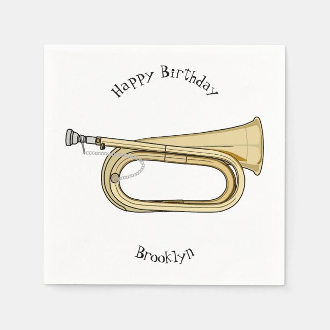 Guardanapo De Papel Ilustração de desenho animado (Frente)