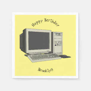 Guardanapo De Papel Ilustração de desenho animado de computador