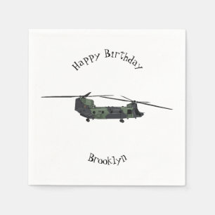 Guardanapo De Papel Ilustração de desenho animado de helicóptero do ex