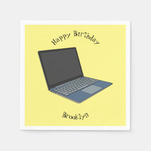 Guardanapo De Papel ilustração de desenho animado de laptop