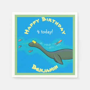 Guardanapo De Papel Ilustração de desenho animado de monstro marinho