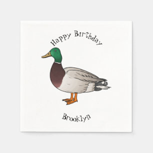 Guardanapo De Papel Ilustração de desenho animado de pato-reais