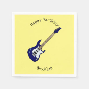Guardanapo De Papel Ilustração de desenho de guitarra elétrica