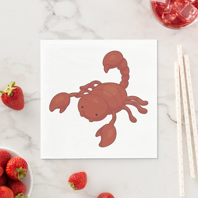 Guardanapo De Papel Ilustração de Escorpião Vermelho (Criador carregado)