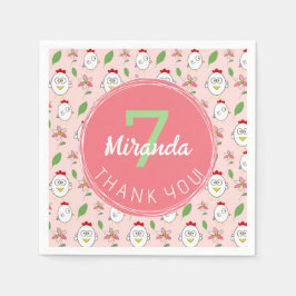 Guardanapo De Papel Ilustração de Galinha de Cartoon Bonito