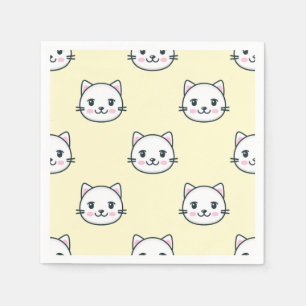 Guardanapo De Papel Ilustração de gato animado