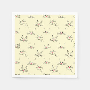 Guardanapo De Papel Ilustração de gato de desenho animado