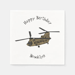 Guardanapo De Papel Ilustração de helicóptero militar Chinook