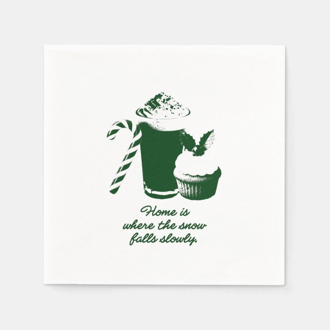 Guardanapo De Papel Ilustração de inverno (Frente)