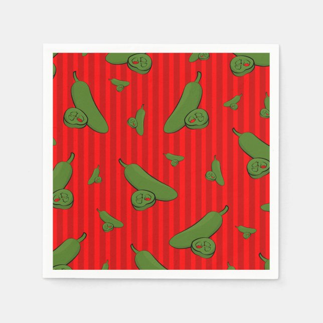 Guardanapo De Papel Ilustração de Jalapeño (Frente)