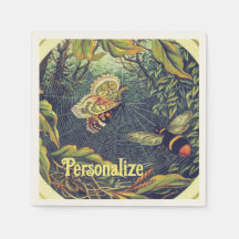 Ilustração de jardim vintage de borboleta teia de