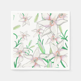 Guardanapo De Papel Ilustração de Lily Branca
